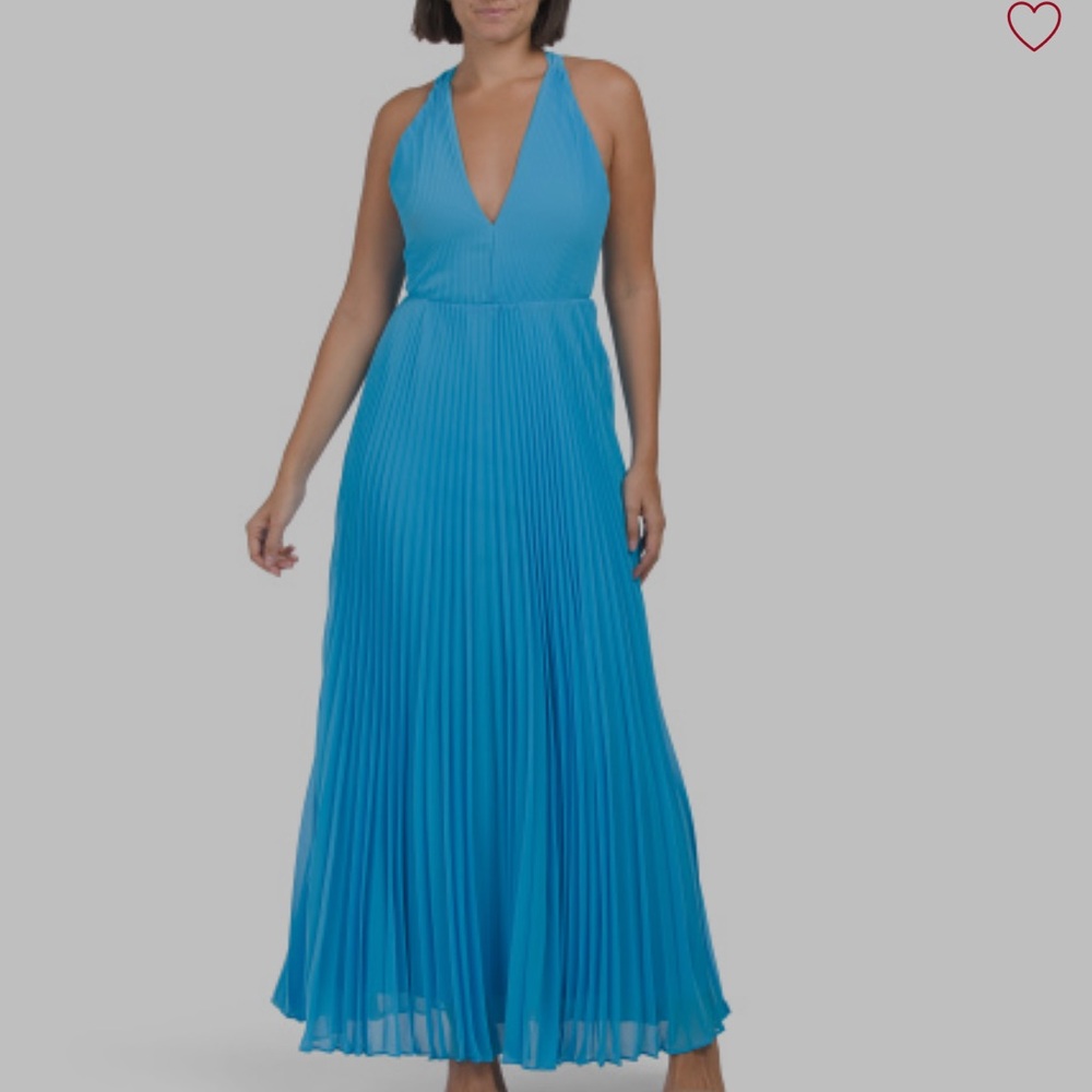 MILLY Oria Pleated dress Sky blue color size 12